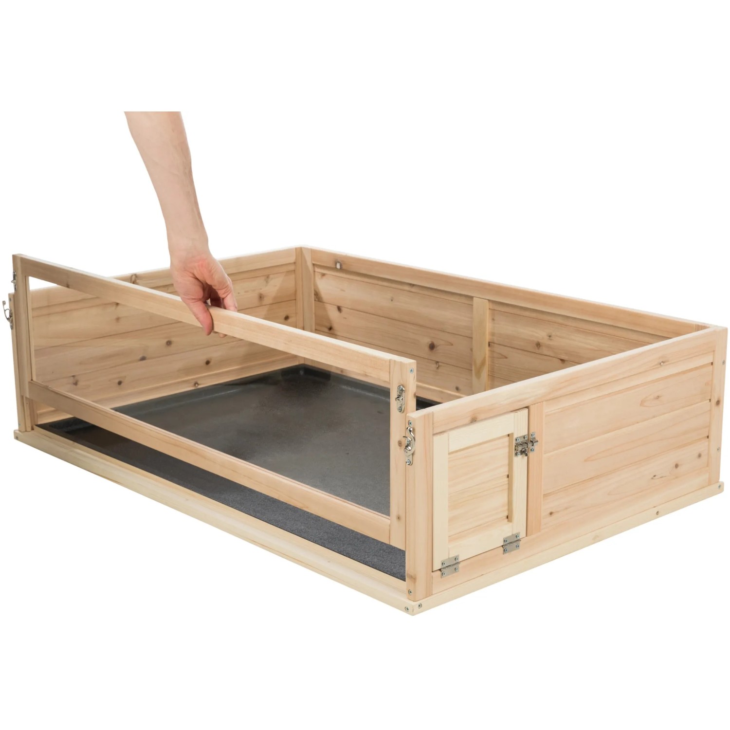 Trixie Kleintierstall aus Holz mit Tür für Meerschweinchen im Innenbereich.