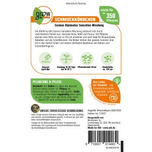 Samenpackung GROW by OBI Schmuckkörbchen Cosmos Sensation, mehrfarbig, bis 120cm hoch.