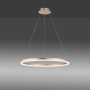 Moderne, runde LED-Pendelleuchte Helia von Paul Neuhaus, messingfarben, Ø 80 cm.
