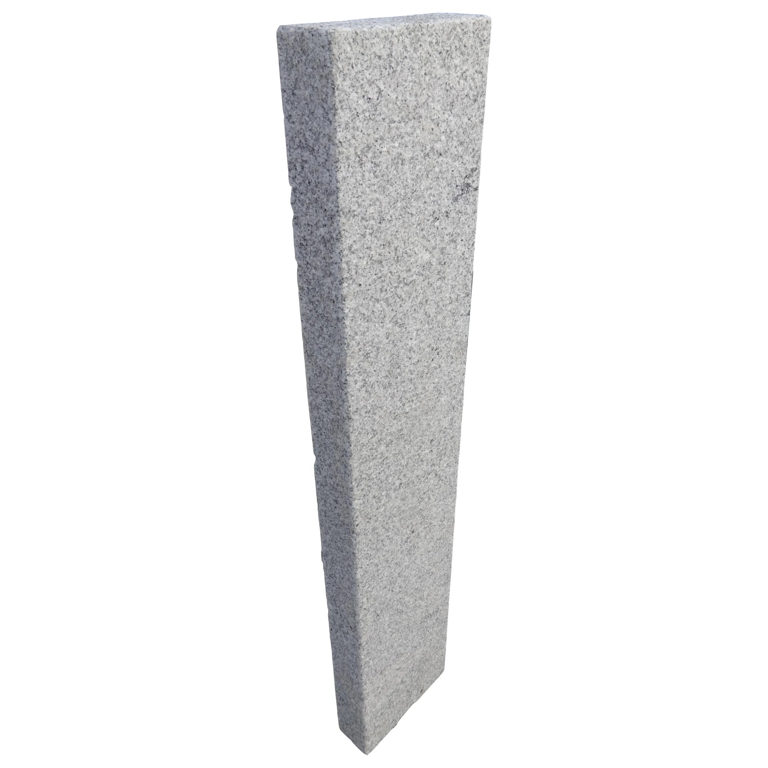 Granit Palisade Grau gesägt und geflammt mit Fase 10 x 25 x 75 cm