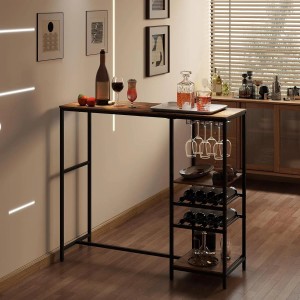 Costway Bartisch Küche Küchentheke mit Ablagefächern 121 x 41 x 105.5 cm