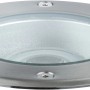 Runder Paulmann Plug & Shine LED-Bodeneinbaustrahler aus Metall, warmweißes Licht.