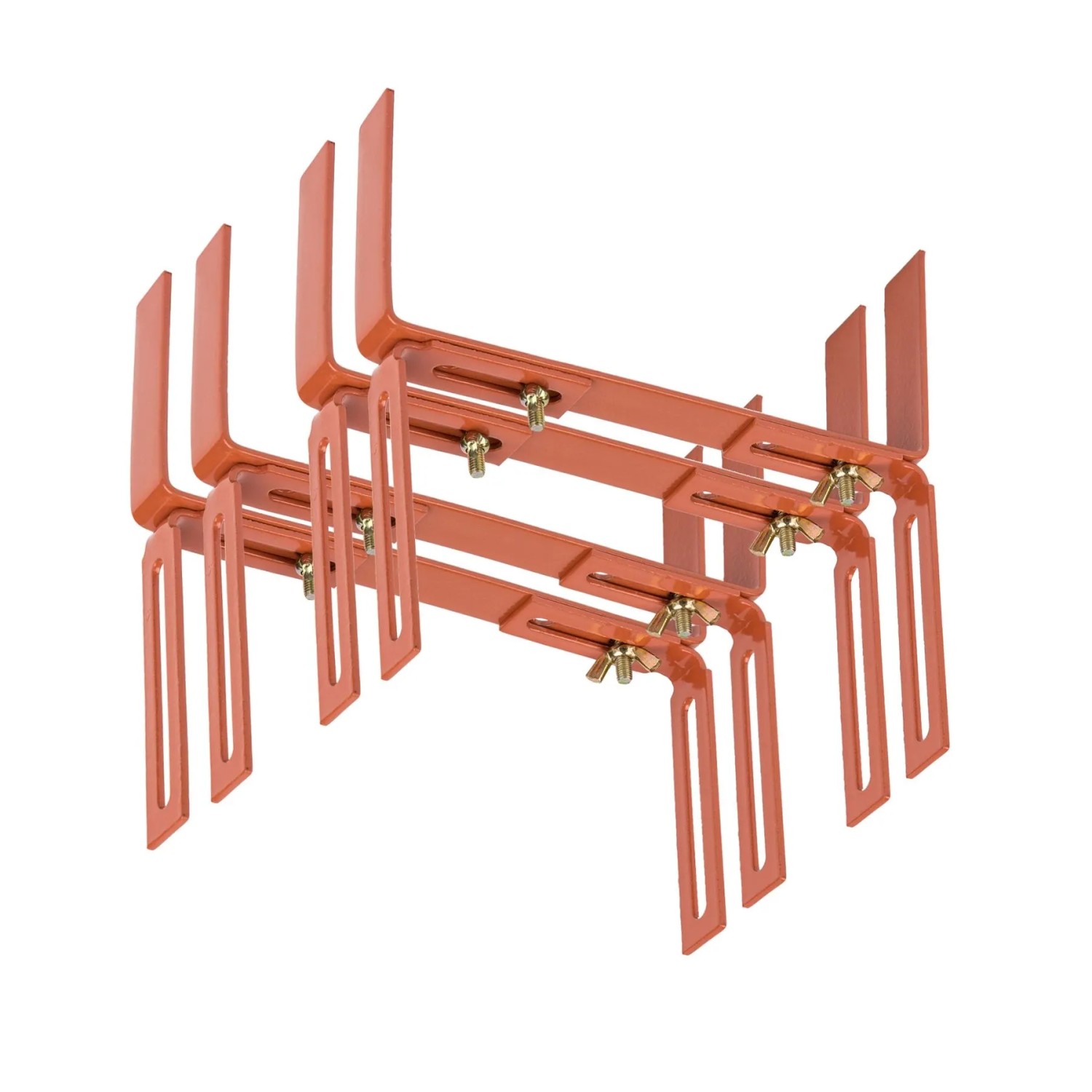 BigDean 4 Stück Blumenkastenhalter Terrakotta Standard H Form Kasten Halter Balkonkastenhalter