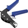 LUX Hohlraumdübelpistole Classic aus Aluminium mit blauen Griffen für Dübelmontage.