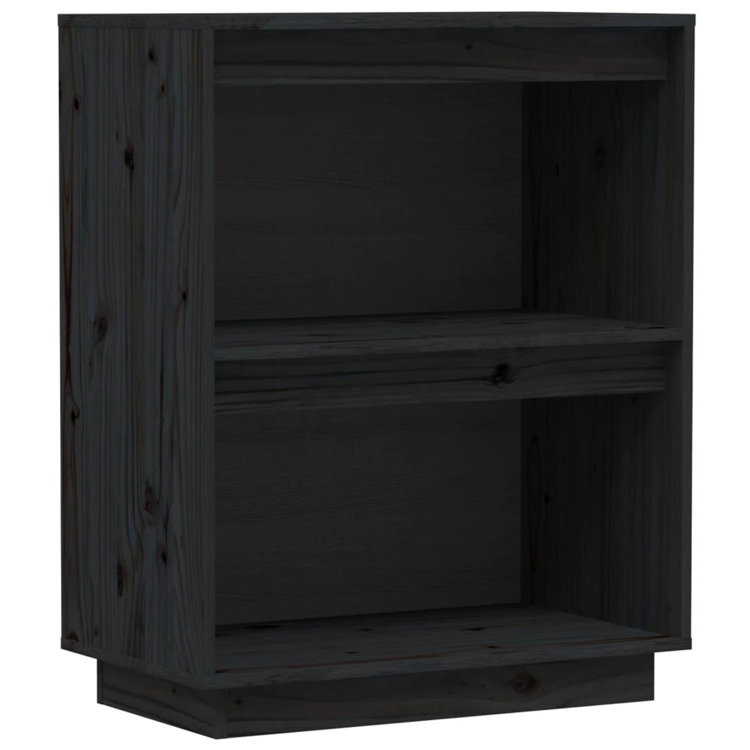 vidaXL Beistellschrank Schwarz 60x34x75 cm Massivholz Kiefer 813823 günstig online kaufen