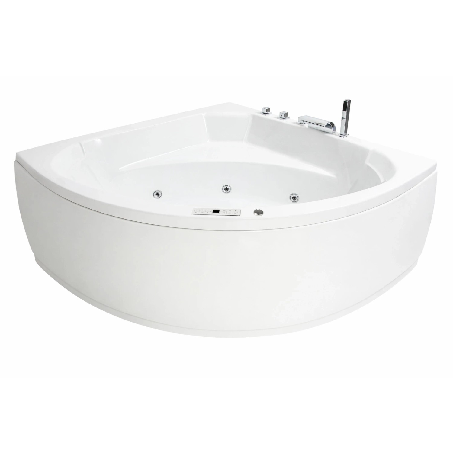 Basera Indoor Eck-Whirlpool Badewanne Korfu Premium 155 x 155 cm