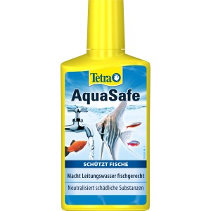 Tetra AquaSafe Wasserpflegemittel 250ml für Aquarien: Schützt Fische vor Schadstoffen.