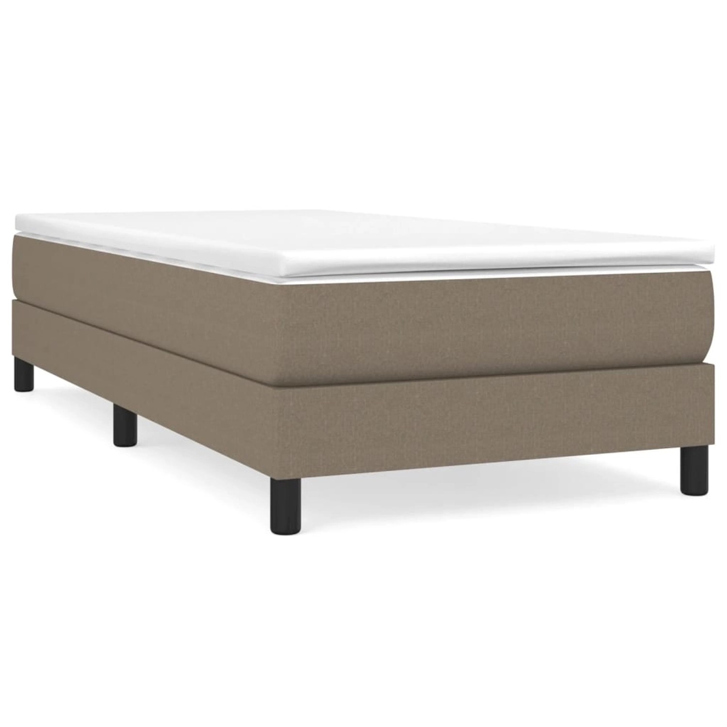 vidaXL Boxspringbett Taupe 100x200 cm Stoff1347635