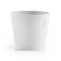Weißer Ecopots Pflanztopf Amsterdam, Ø 20 cm, minimalistisches Design für Innen- und Außenbereich.