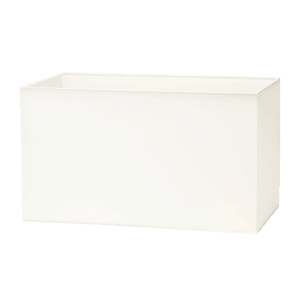 Rechteckiger, creme-farbener Orion Lightstyle Lampenschirm (40x22x23cm) aus Stoff für Lampen & Leuchten.