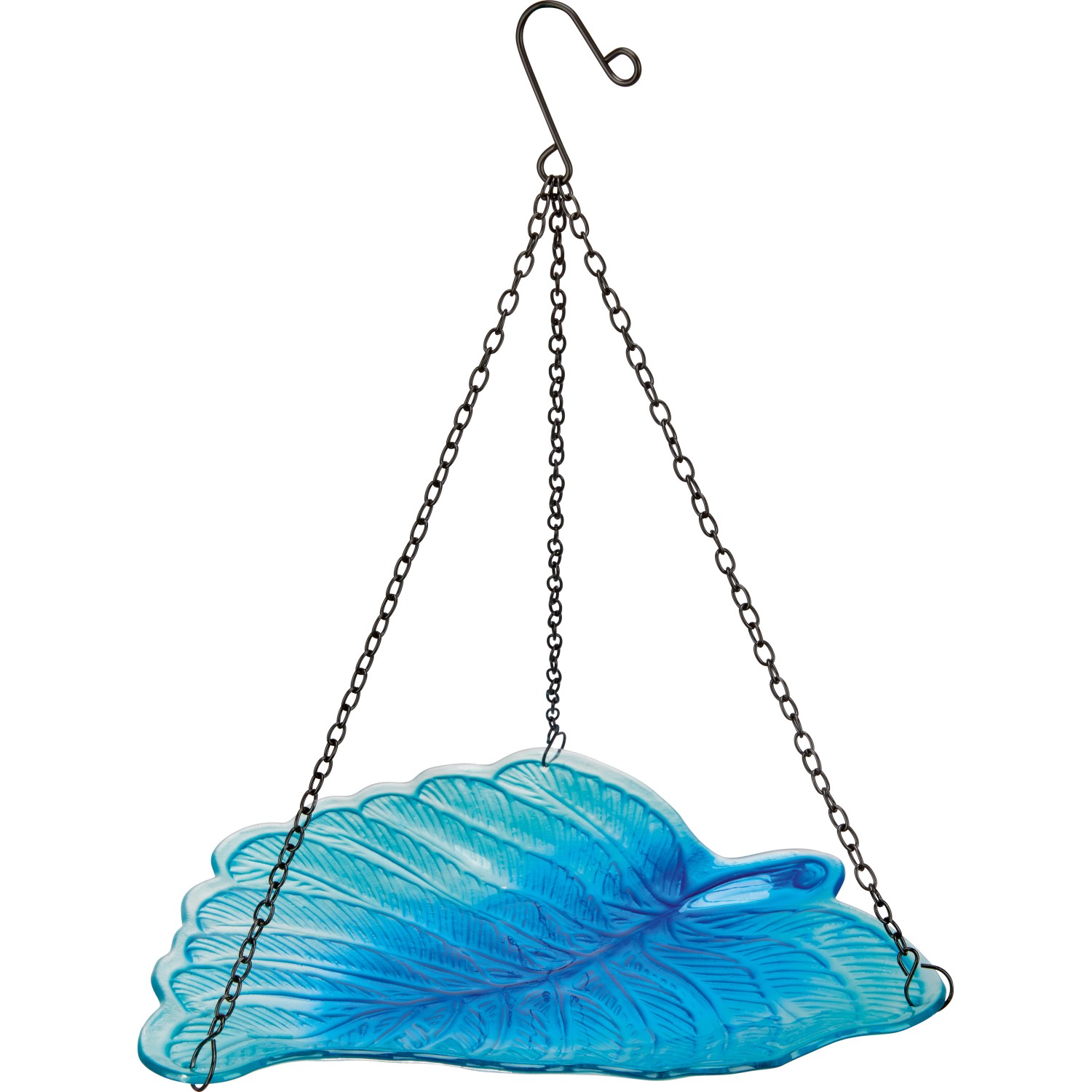 Vogeltränke Hängend Glas Blatt Grün Ø 30 cm