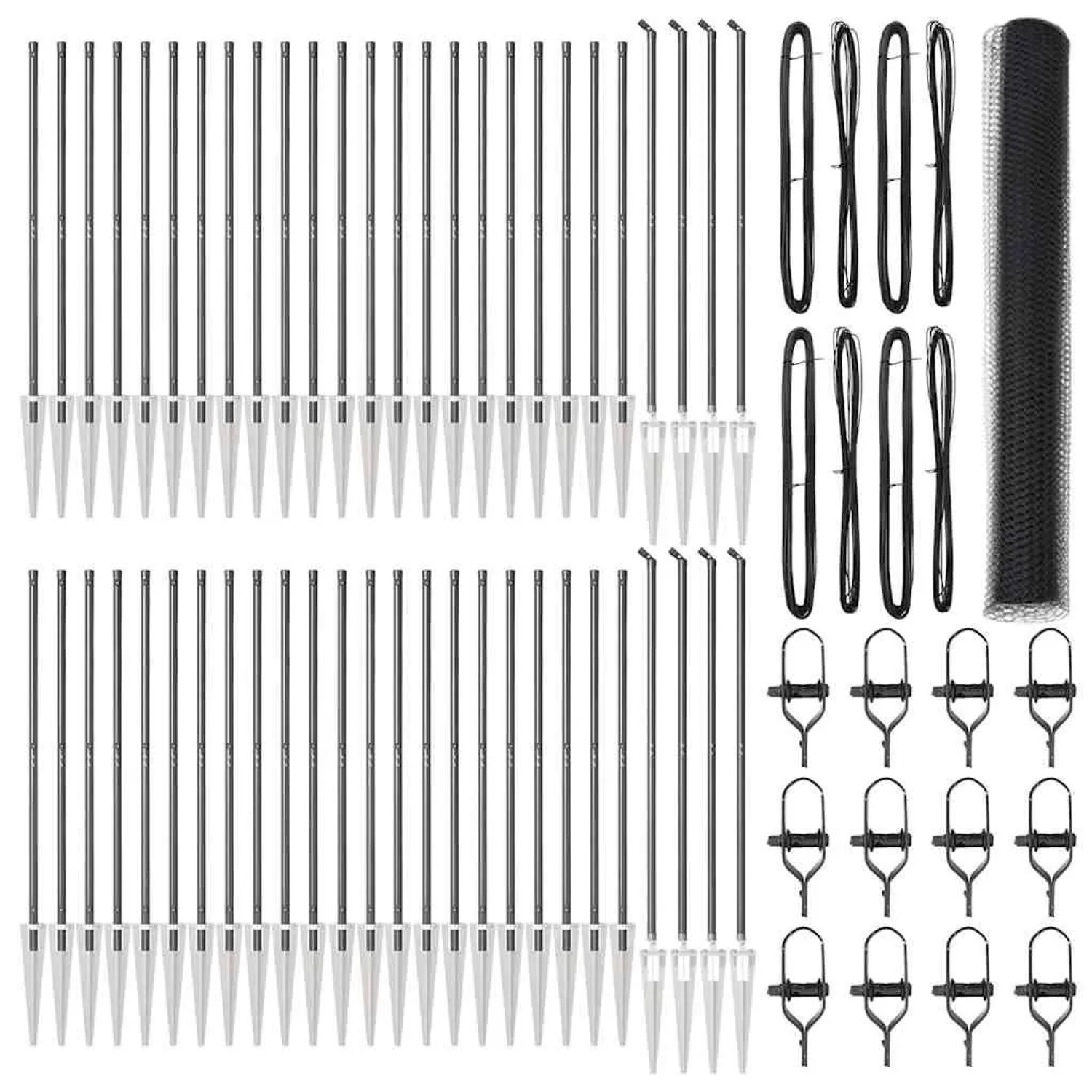 vidaXL Zaunpfosten Grau 100 x 1,2 m 13 mm Maschenabstand 3353311 günstig online kaufen