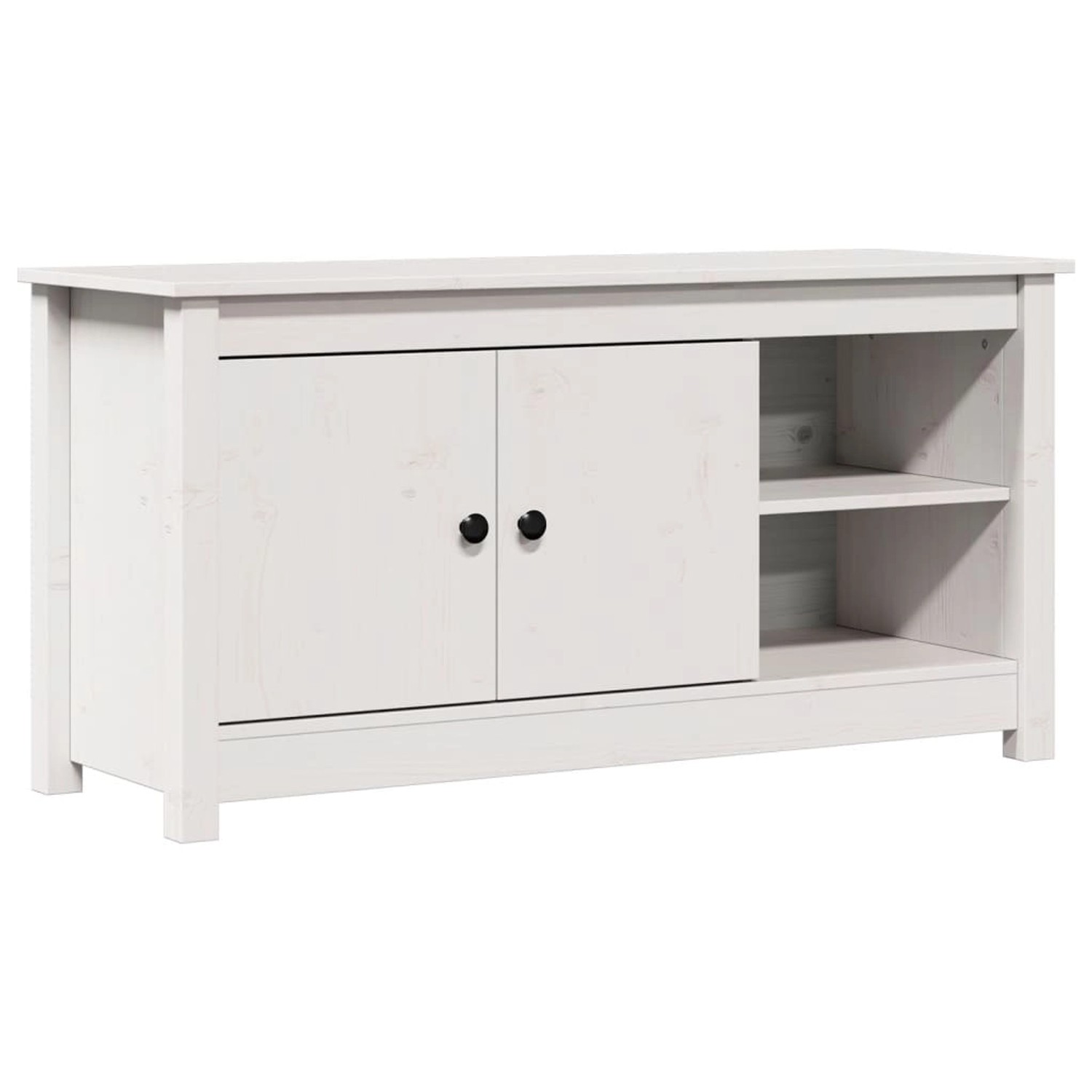 vidaXL TV-Schrank Weiß 103x36,5x52 cm Massivholz Kiefer 814590 günstig online kaufen