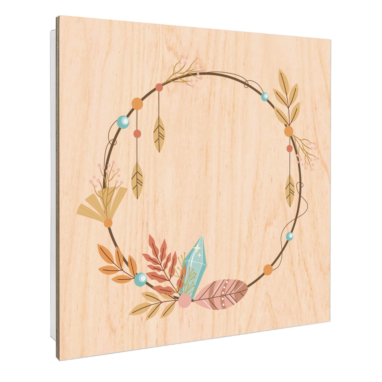 Banjado Großer Schlüsselbox Holz 30x30cm Weiß Scharnier Rechts 50 Haken Sch günstig online kaufen