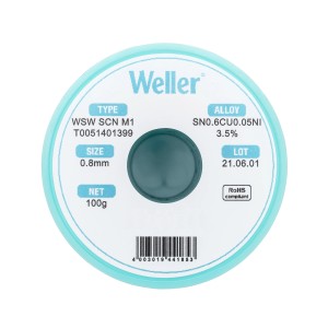 Weller Lötdraht 0,8mm, 100g Rolle. Lötzubehör für präzise Arbeiten.