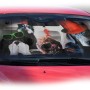 OkCars Frontscheibensonnenschutz mit Hunde-Motiv im Auto. Hält das Fahrzeuginnere kühl.