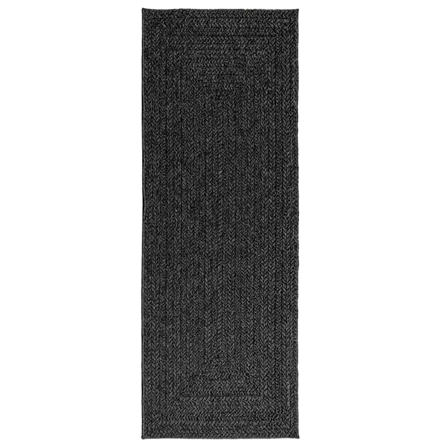 vidaXL Teppich Zizur Anthrazit 80x200 Cm Juteoptik Indoor Und Outdoor 22328 günstig online kaufen