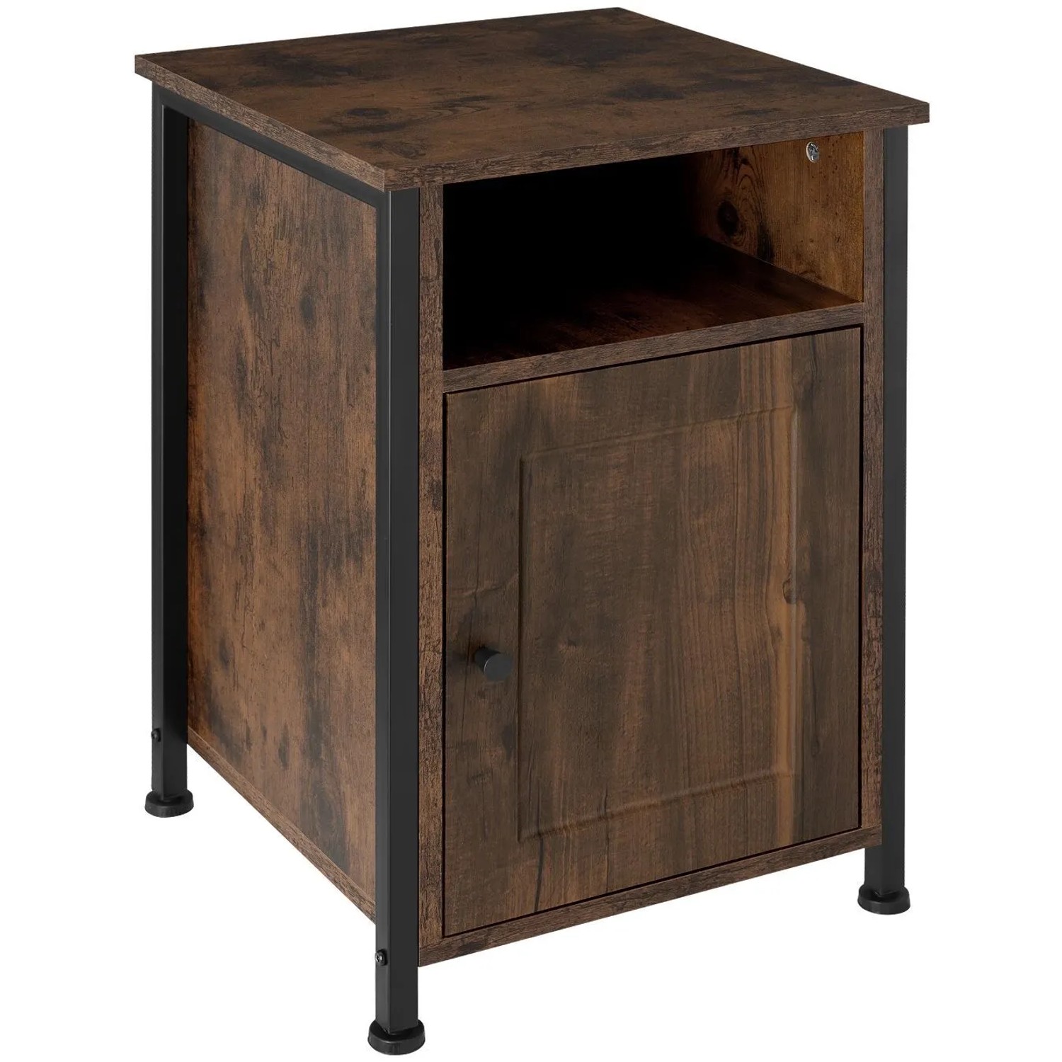 Tectake Nachttisch Blackburn Industrial Style Holz und Stahl  42 x 40 x 60 günstig online kaufen