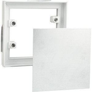 Fliesenrahmen mit Magneten und Stahlblech Trägerplatte, 156x156mm, weiß.