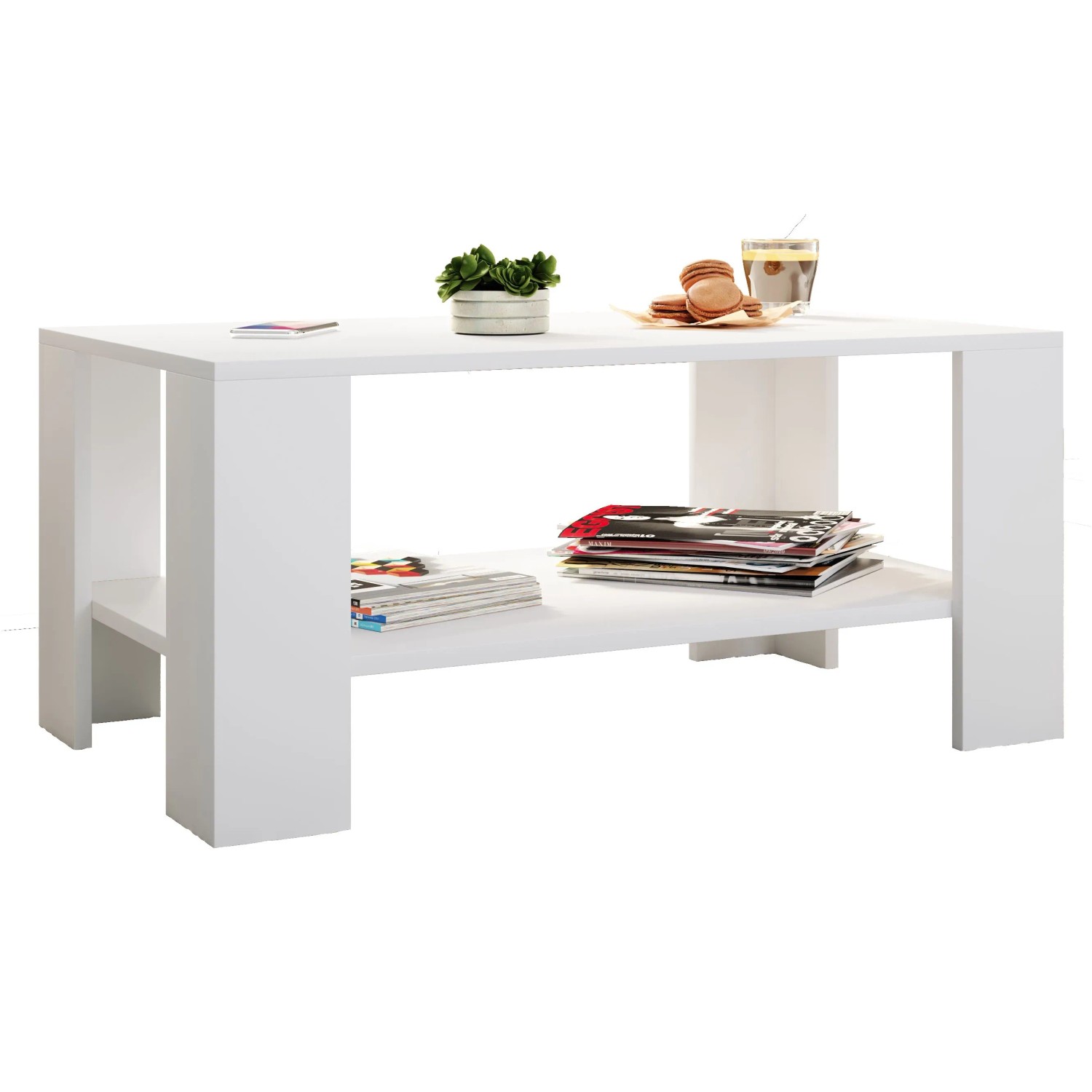 Vcm Beistelltisch & Couchtisch Dalus Weiß
