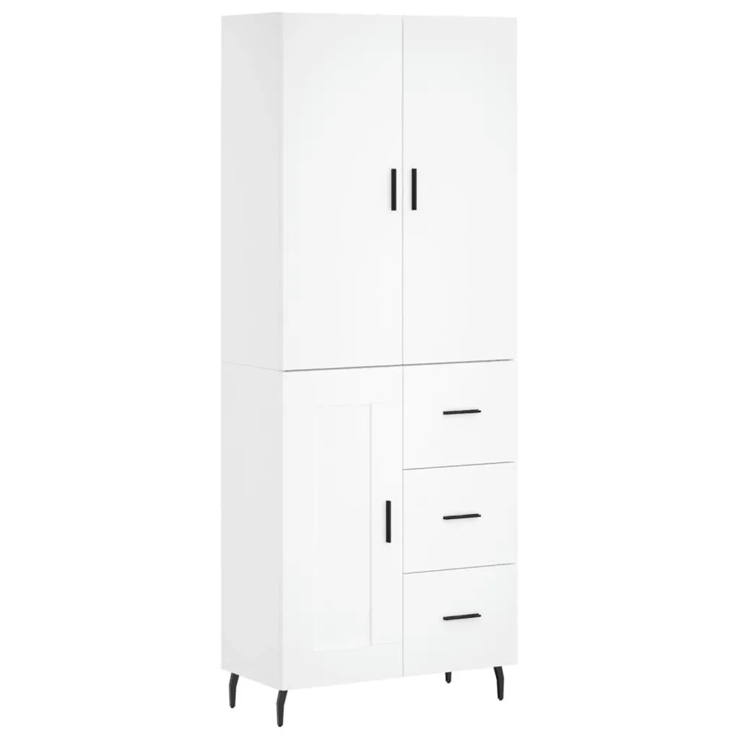 vidaXL Highboard Weiß 69,5x34x180 cm Holzwerkstoff 3196027 günstig online kaufen