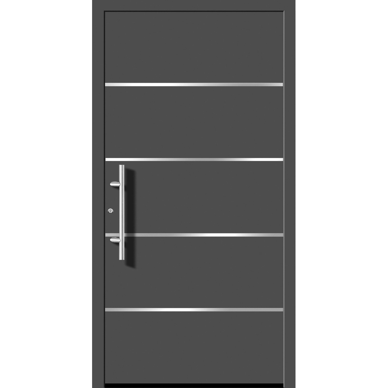 Aluminium-Haustür Moderno M460/P 110 x 210 cm Anthrazit Metallic Anschlag L günstig online kaufen