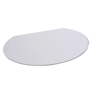 Firefix Glasbodenplatte mit Kreisausschnitt, 110x125cm, 8mm stark, für Kamin und Ofen.