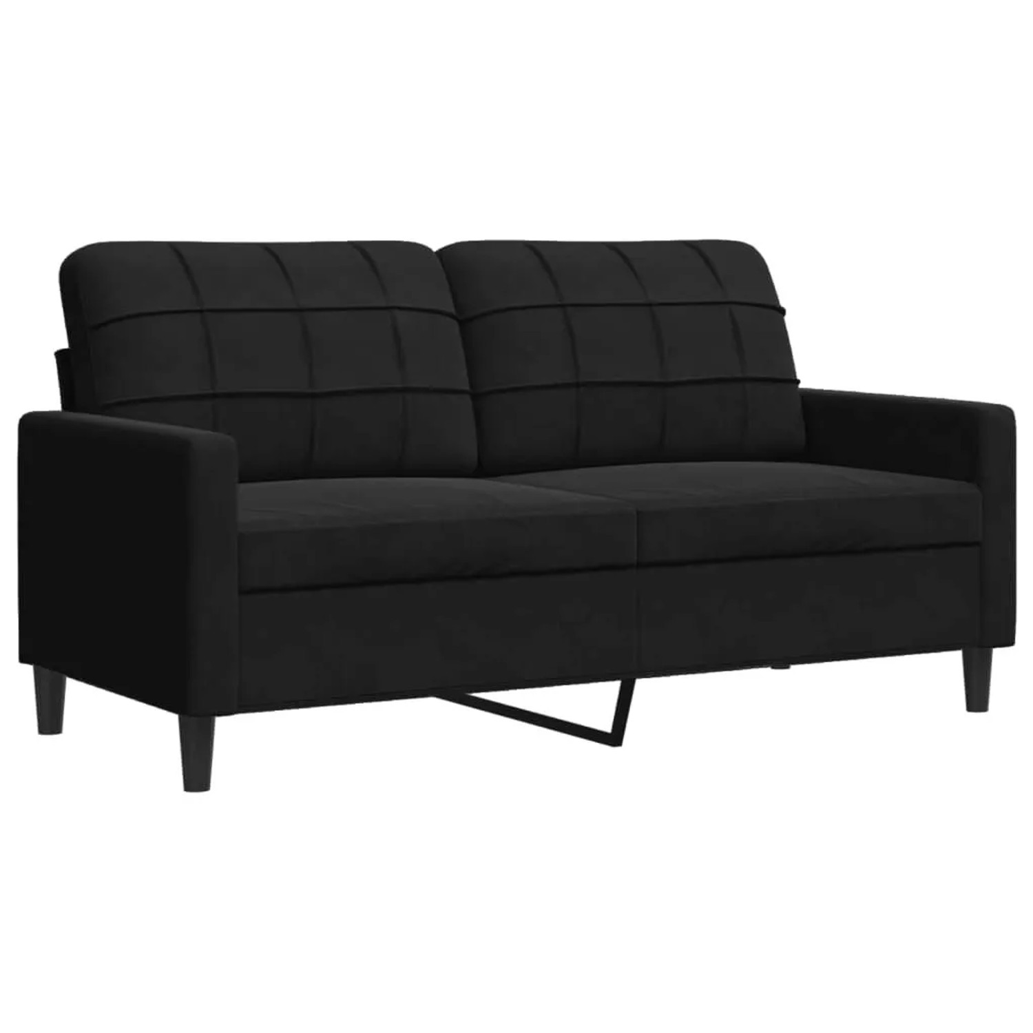 vidaXL 2-Sitzer-Sofa Schwarz 140 cm Samt 4007629 günstig online kaufen