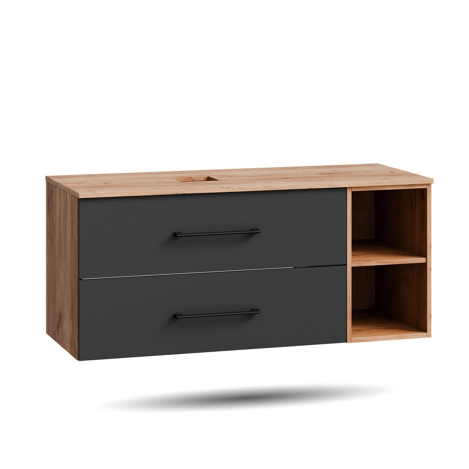 Planetmöbel LUX Waschtischunterschrank 120 cm ohne Waschbecken Soft Close