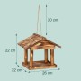 Relaxdays Vogelfutterhaus Tannenholz Geflammt Zum Aufhängen 22 cm x 26 cm x 22 cm 0,7 kg_4