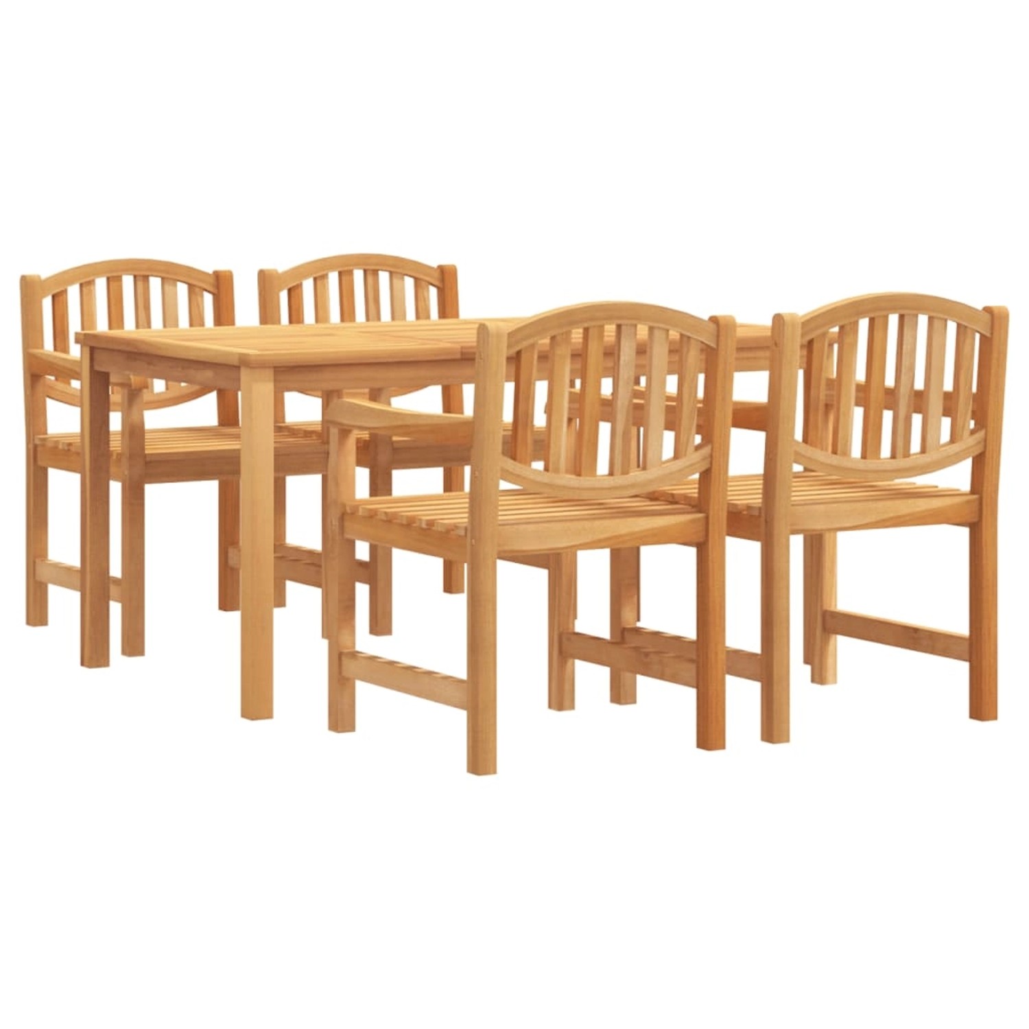 vidaXL 5-tlg Garten-Essgruppe Massivholz Teak Modell 114 günstig online kaufen