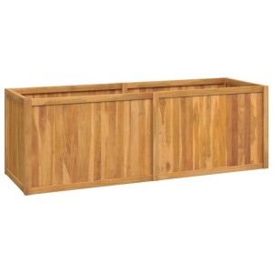 vidaXL Hochbeet aus Teakholz, 150x50x50 cm, ideal für Garten und Terrasse.