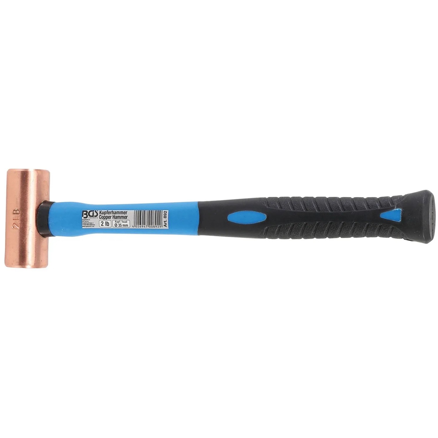 BGS Kupferhammer Fiberglasstiel Ø 35 Mm 907 G  2 Lb  Kopf 892