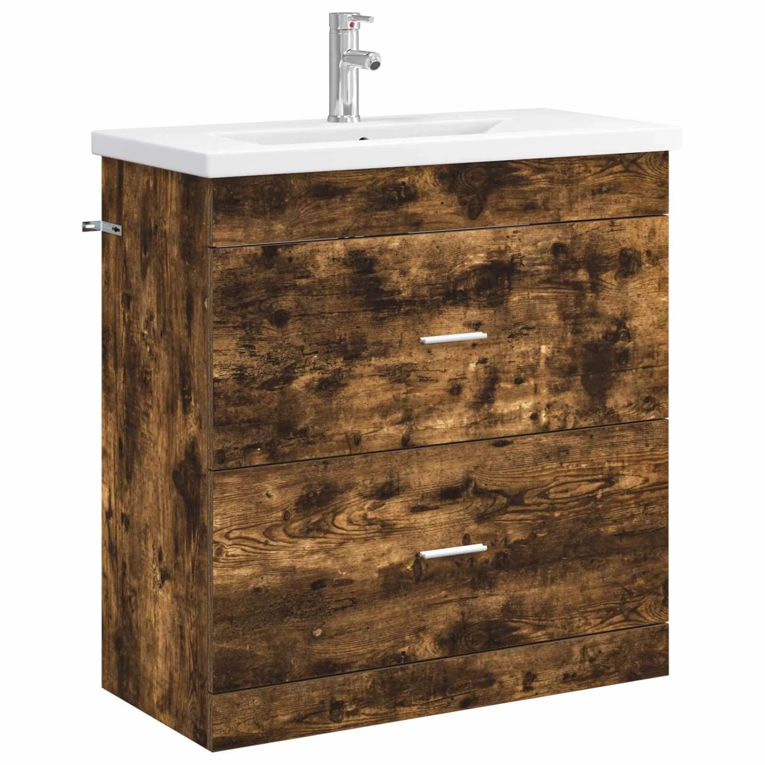 vidaXL Badezimmermöbel-Set Geräucherte Eiche 81 x 40 x 84,5 cm 3404378
