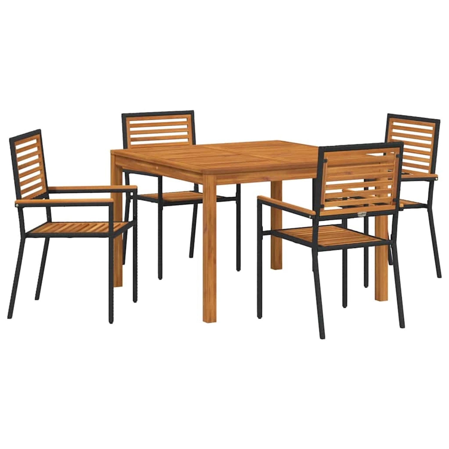 vidaXL Garten Essgruppe 5-Tlg Schwarz Poly Rattan 3365532 günstig online kaufen