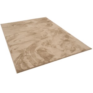 Hochflor Teppich Melia in Taupe, 80x150cm. Super Soft Langflor Teppich mit modernem Design.