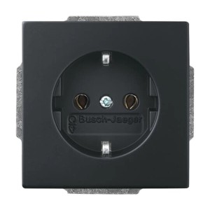 Busch-Jaeger Steckdose Schuko Future Linear, schwarz matt.