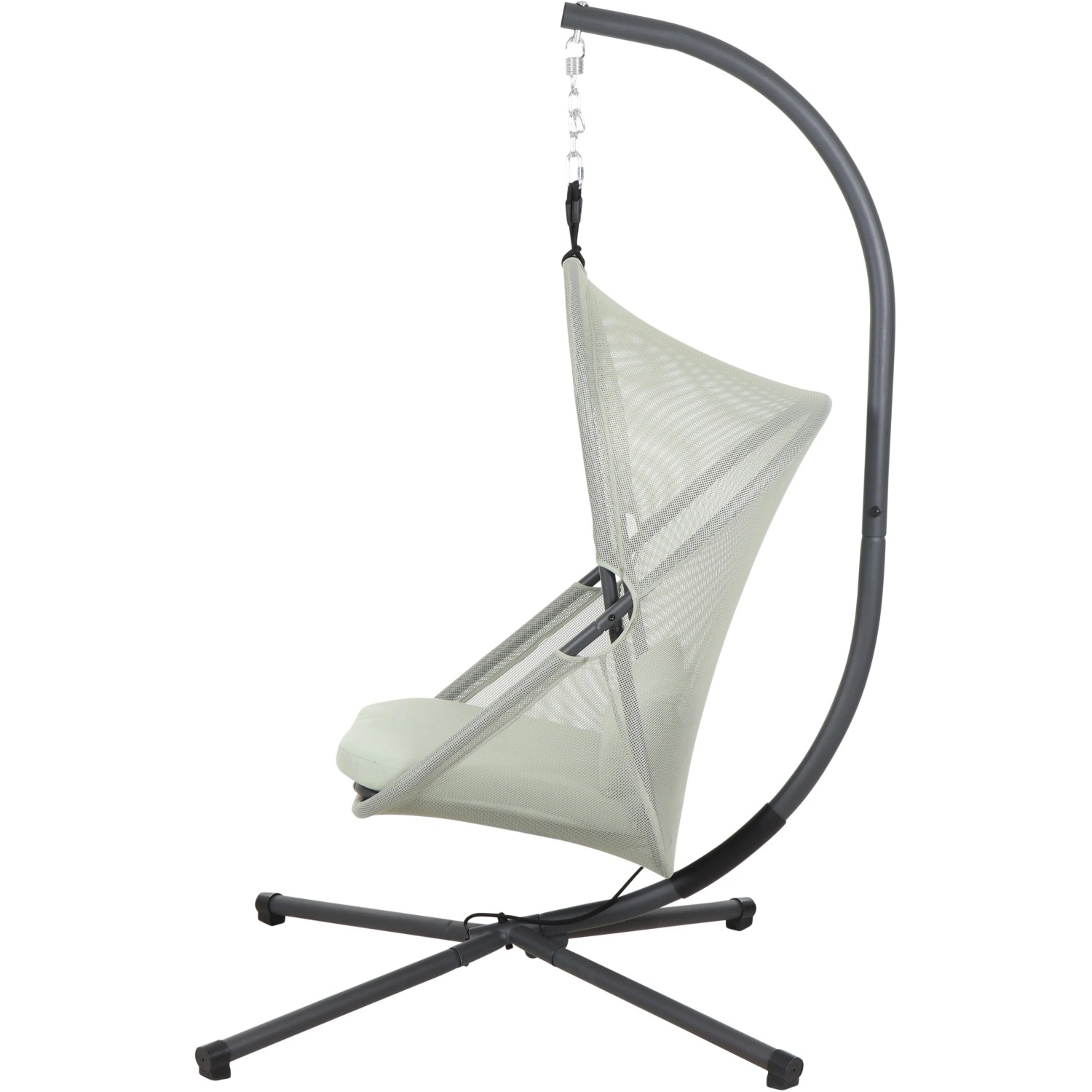 Siena Garden Hängesessel Yobaya Light Green mit Stahlgestell und Air Mesh Bezug.