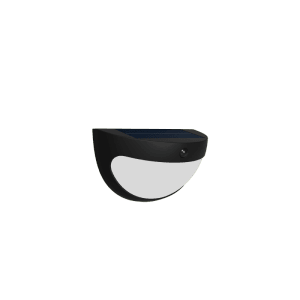 Schwarze Philips Solar-Wandleuchte Swyn für den Außenbereich mit Bewegungssensor.