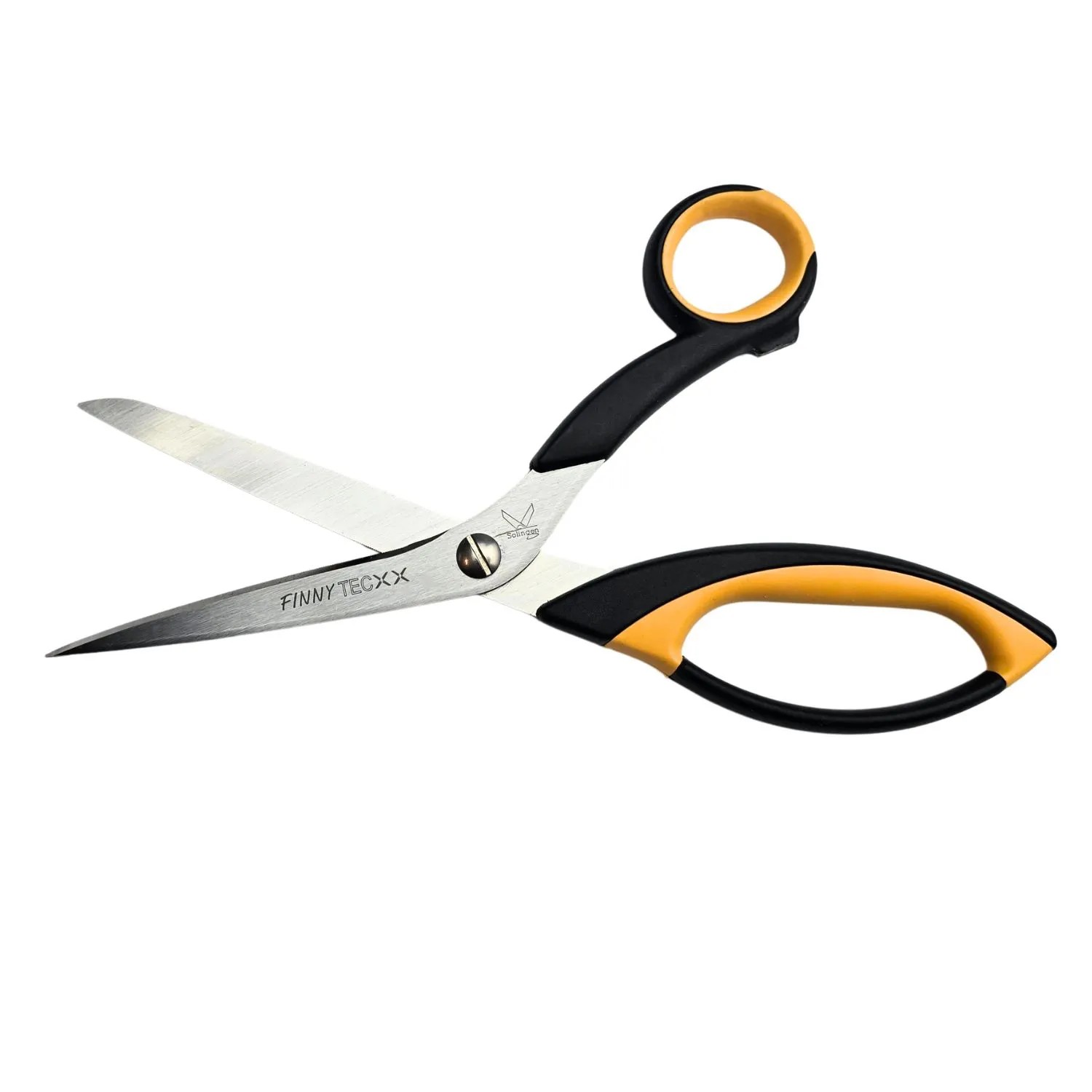 FINNY Tec X Aramid Schere (20cm) mit schwarzem/orangem Griff für Glasfaser, Carbon und Aramid.
