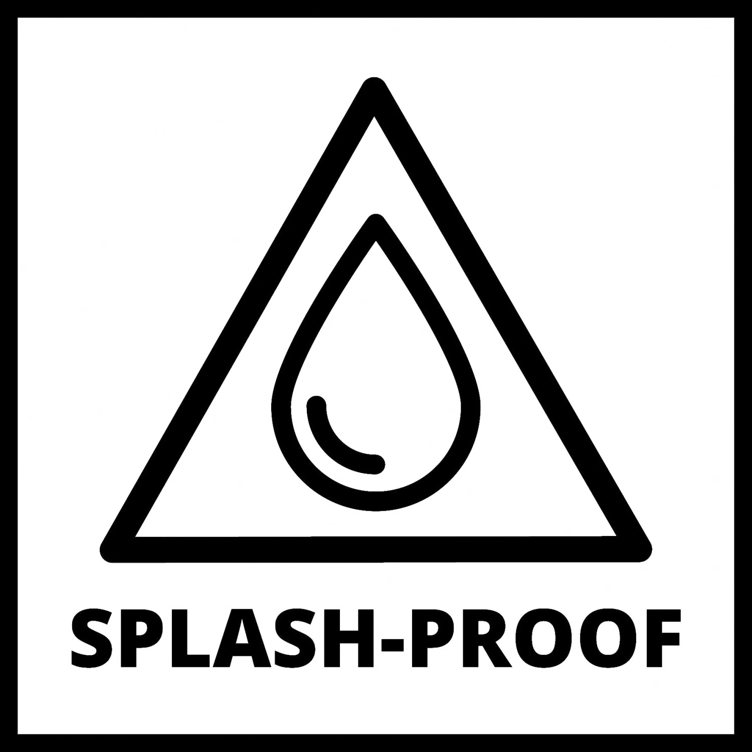 Symbol für Spritzwasserschutz des Einhell Koffer E-Case S-F Werkzeugkoffers.