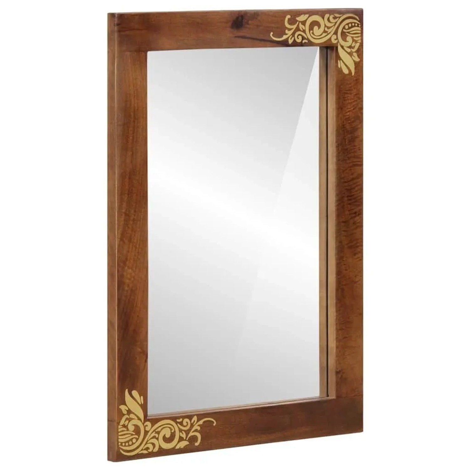 vidaXL Badezimmer Spiegel mit Spiegel Honigbraun 70 x 50 x 2,5 cm 4018767