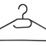 Schwarzer Kleiderbügel mit Steg für Hosen, 10er-Pack für textile Aufbewahrung.