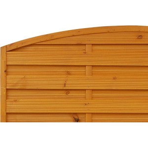 Sichtschutzzaun Element München, Pinienfarben, geriffelte Bretter, 180x180 cm.