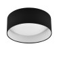 Schwarze Reality LED Deckenleuchte Locarno, Ø 30cm, für Wohn- und Schlafbereich.