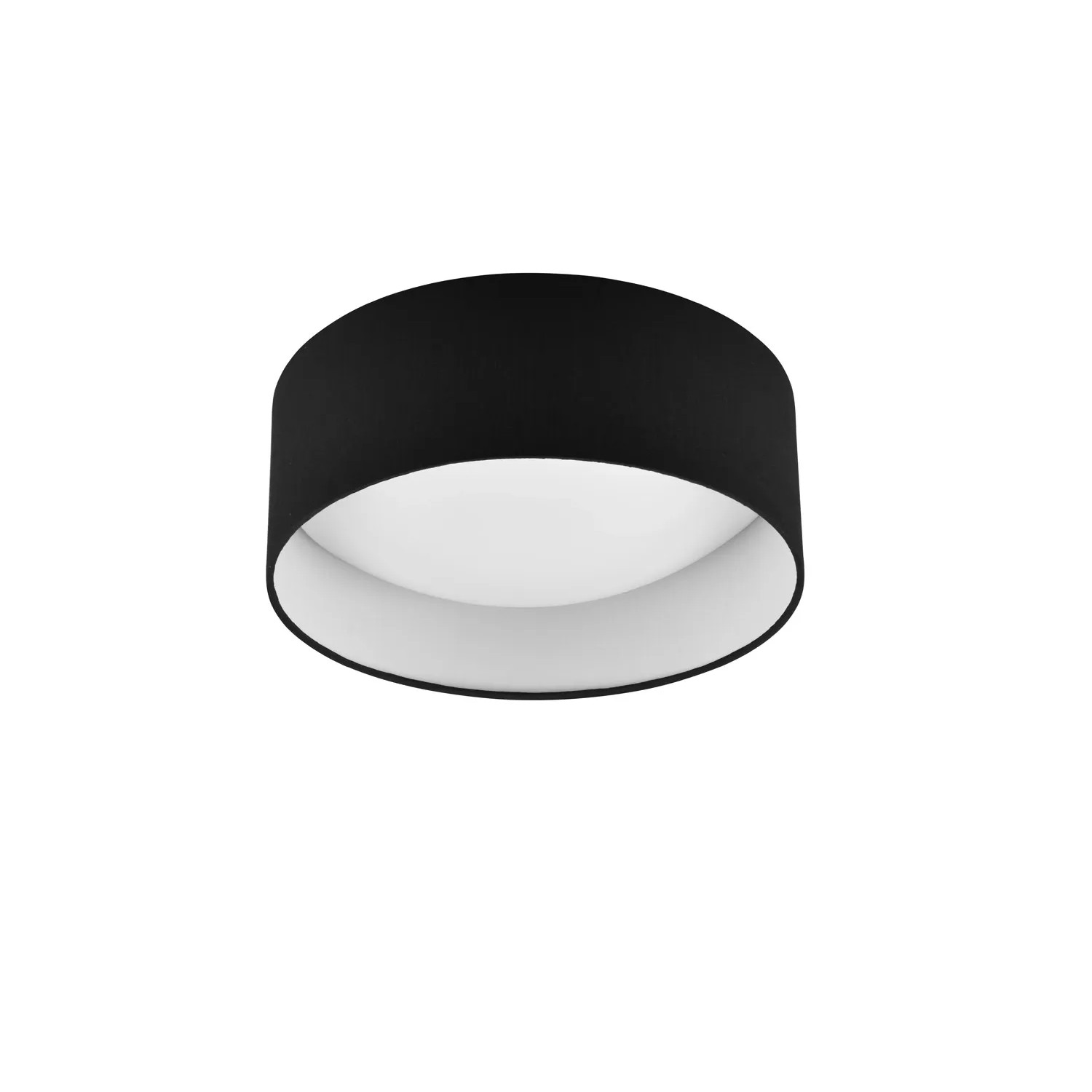 Schwarze Reality LED Deckenleuchte Locarno, Ø 30cm, für Wohn- und Schlafbereich.
