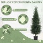 Große, dunkelgrüne künstliche Zypresse, 120 cm, im Topf. UV-beständiger, pflegeleichter Hausbaum.