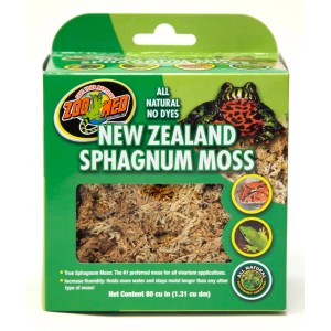 ZooMed Terrarium Moos, New Zealand Sphagnum Moss 1,31l, im grünen Karton.