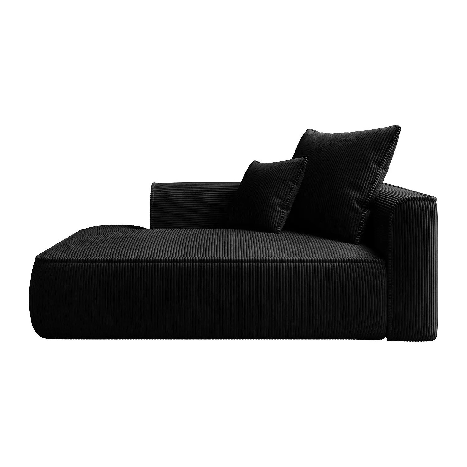 Vente-unique Recamiere Ohne Schlaffunktion Pineta Schwarz 180 cm