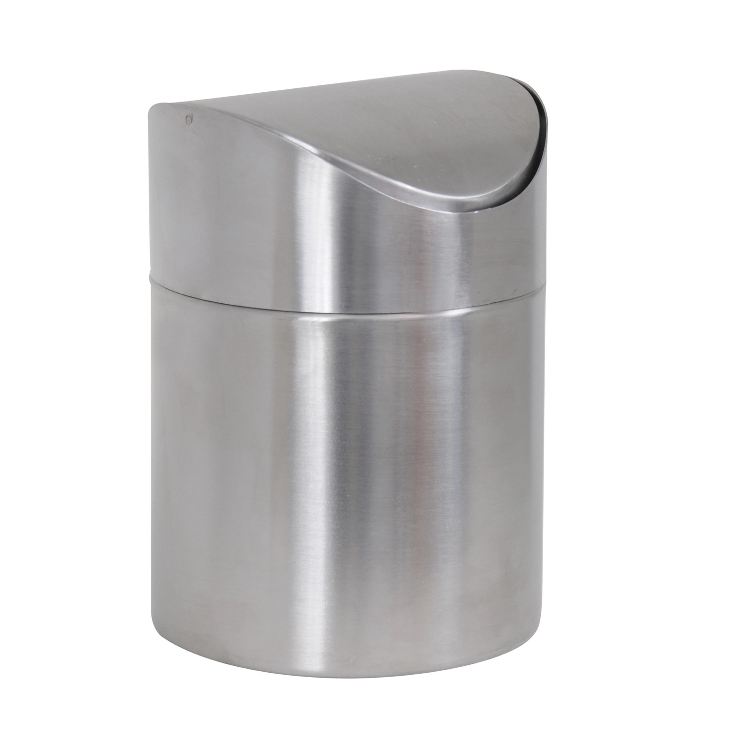 MSV Tisch-/Badezimmerabfalleimer Schwingdeckel 1,5 l Silber günstig online kaufen